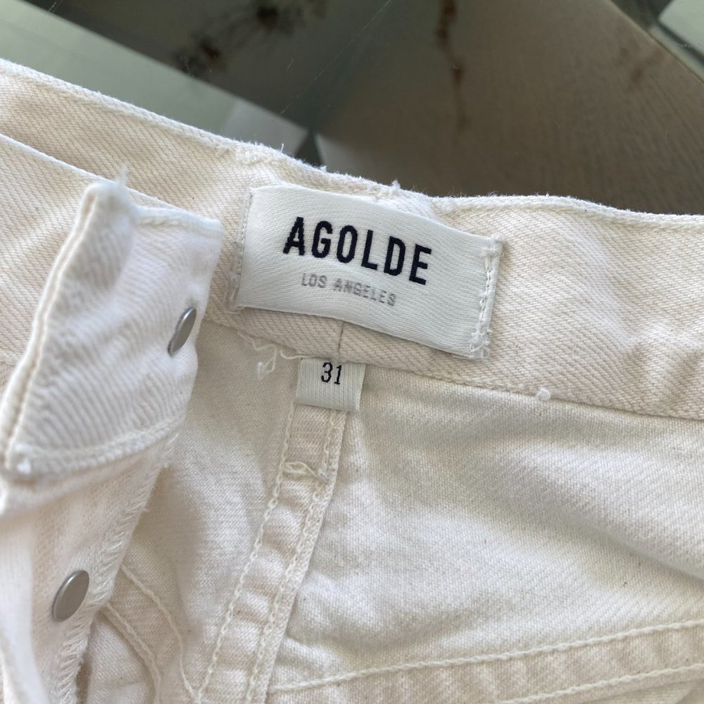 AGOLDE Remy High Rise Straight, Off White - Picture 3 of 4
